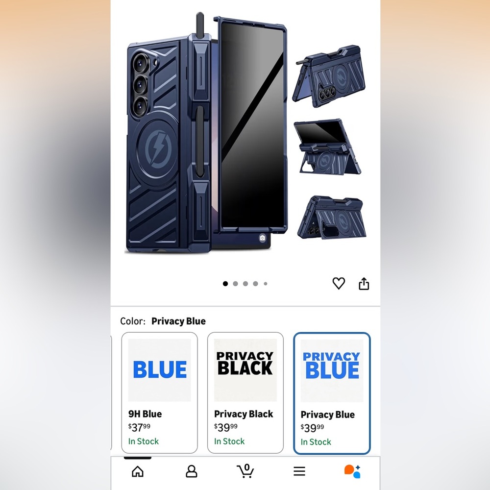 Blue phone case